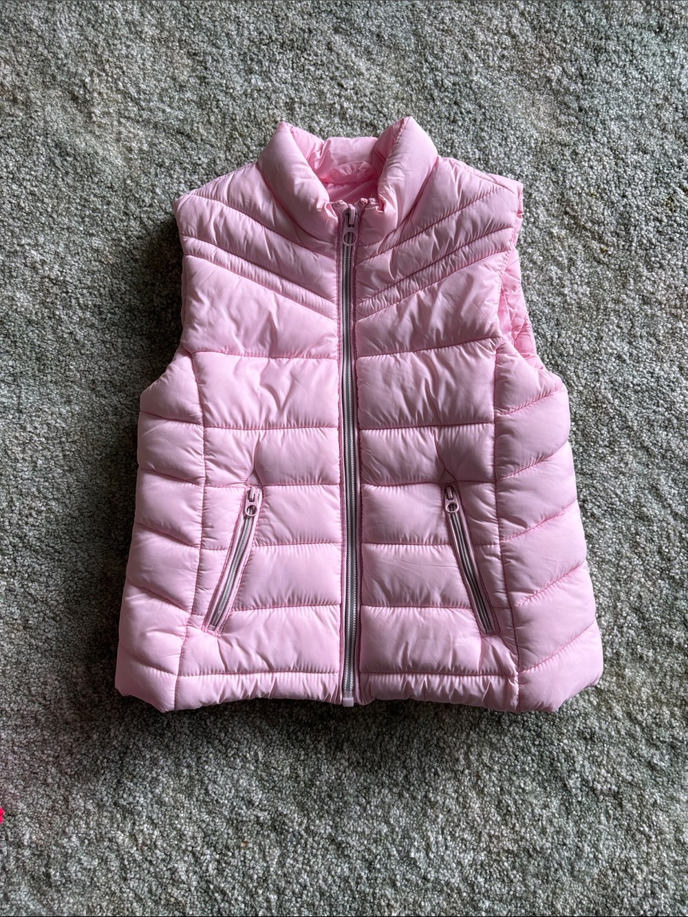Zara Light Pink Quilted Puffer Vest